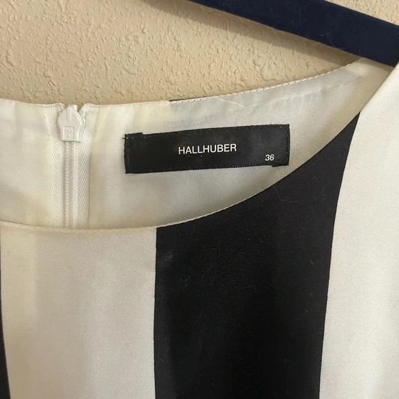 Hallhuber white and black dress size 36‎ small - Picture 2 of 3